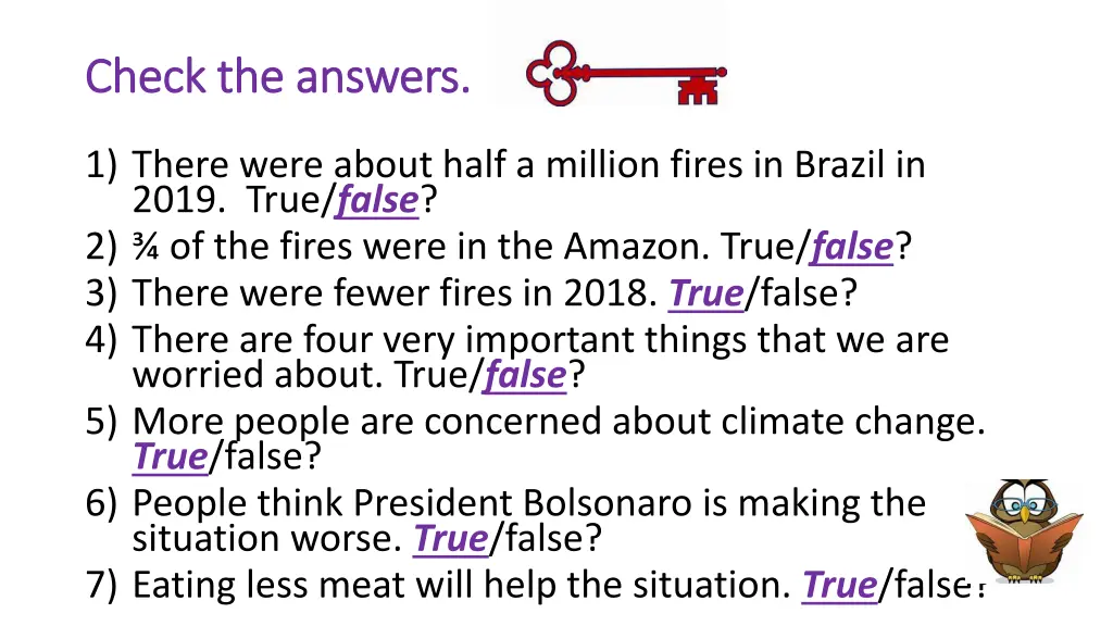 check the answers check the answers