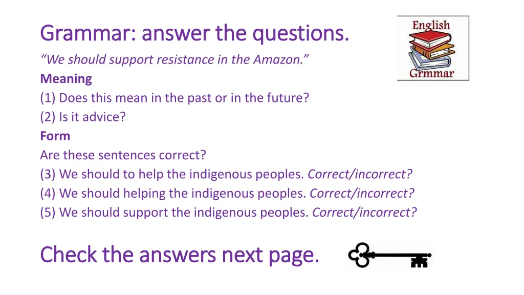 grammar answer the questions grammar answer