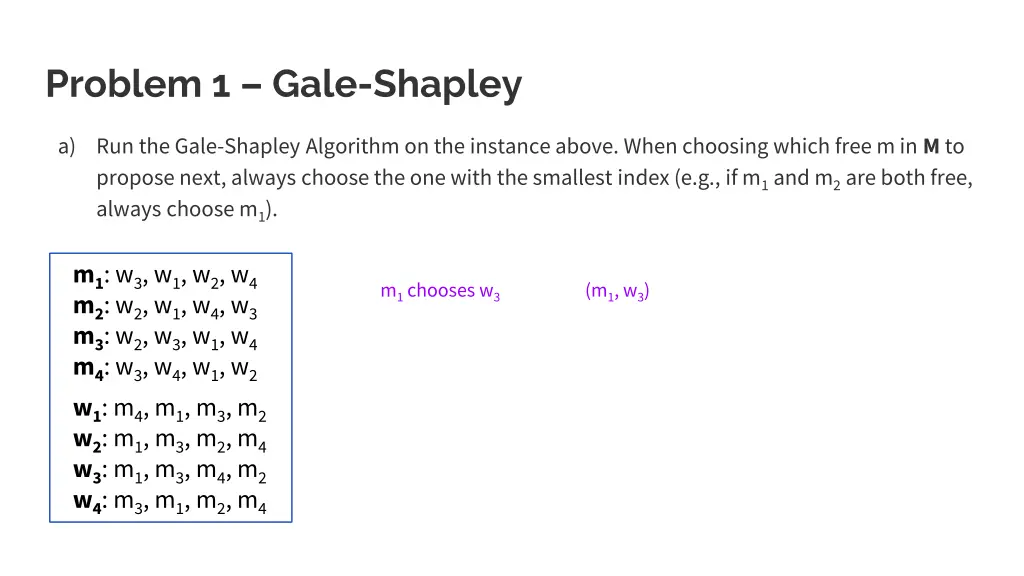 problem 1 gale shapley 1
