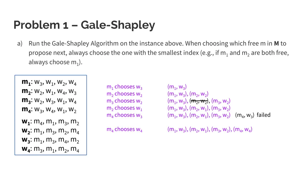 problem 1 gale shapley 8