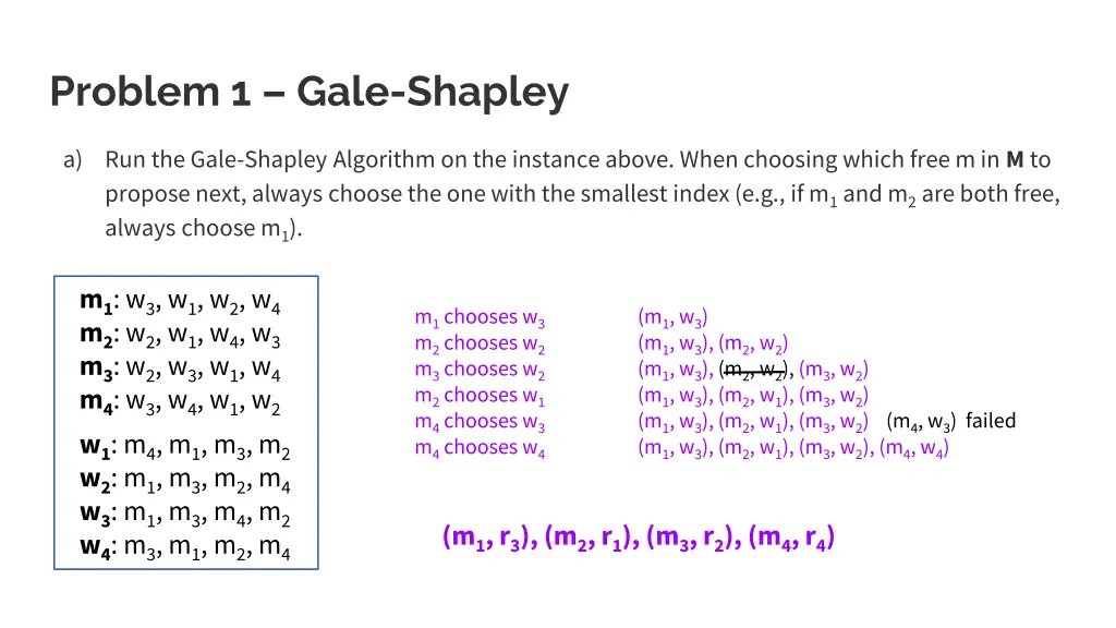 problem 1 gale shapley 9