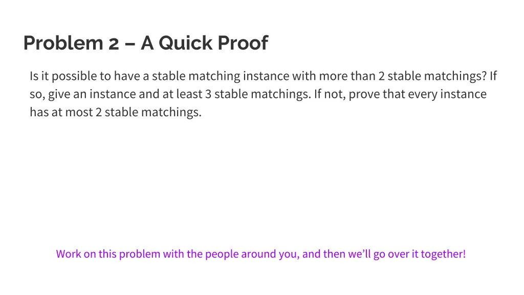 problem 2 a quick proof
