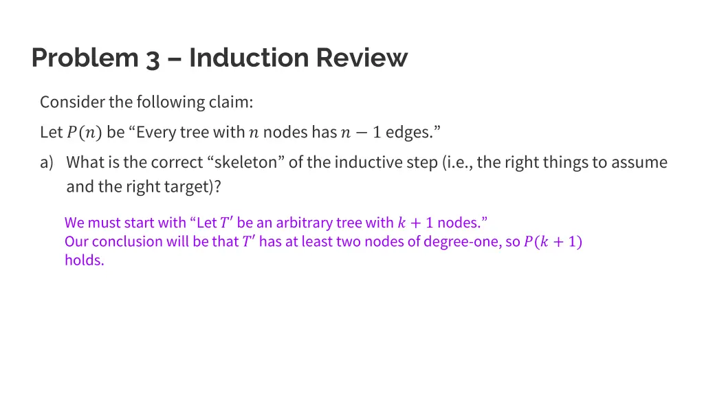 problem 3 induction review 3