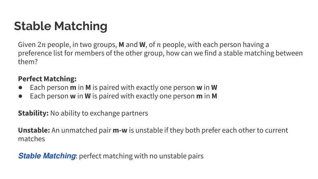 stable matching 1