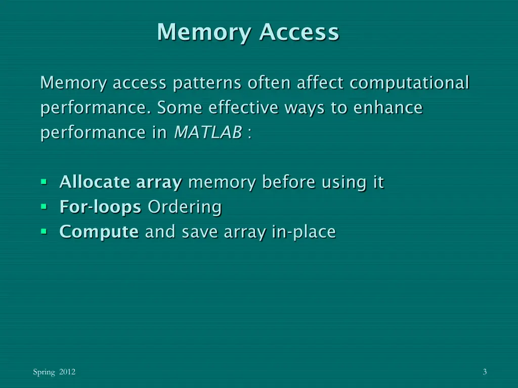 memory access