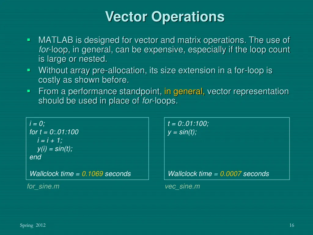 vector operations