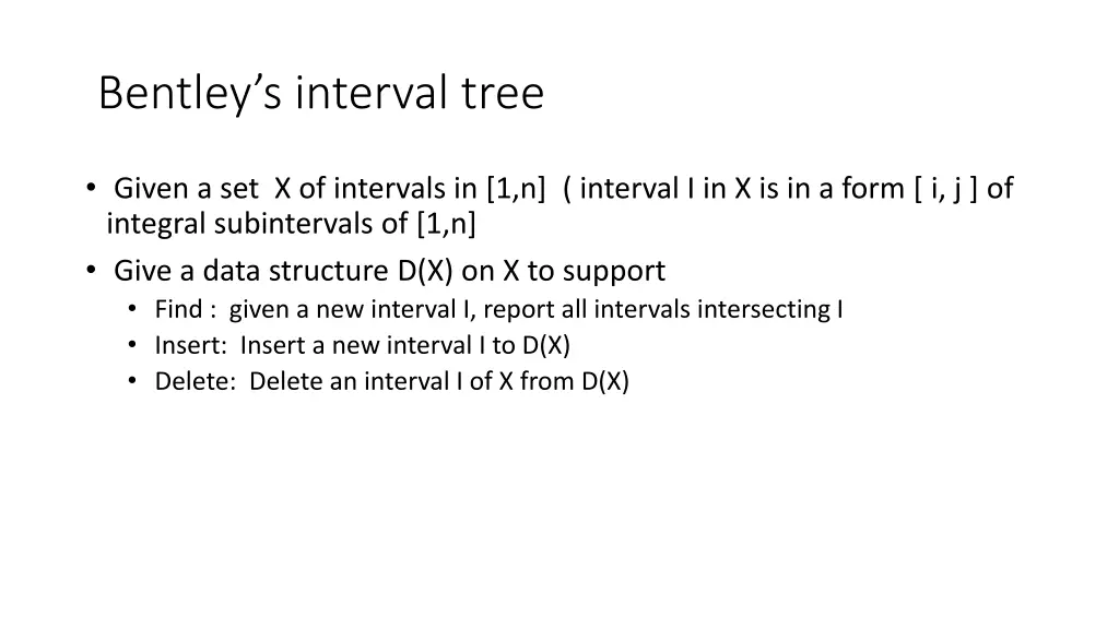 bentley s interval tree
