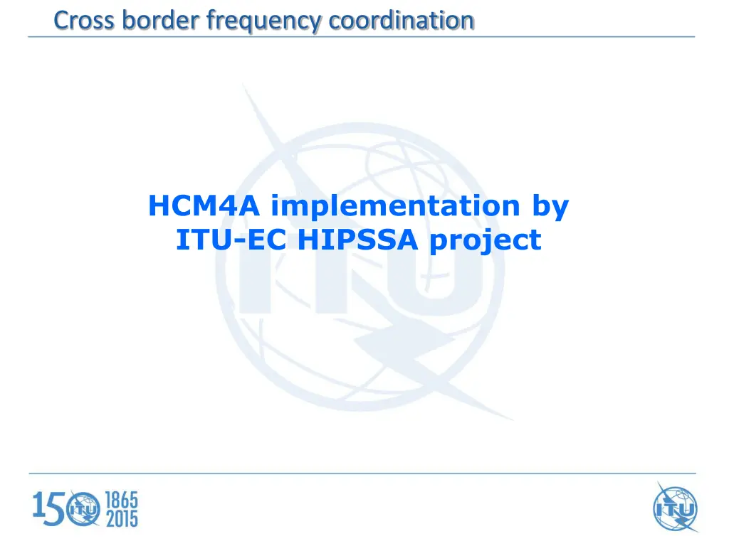 cross border frequency coordination