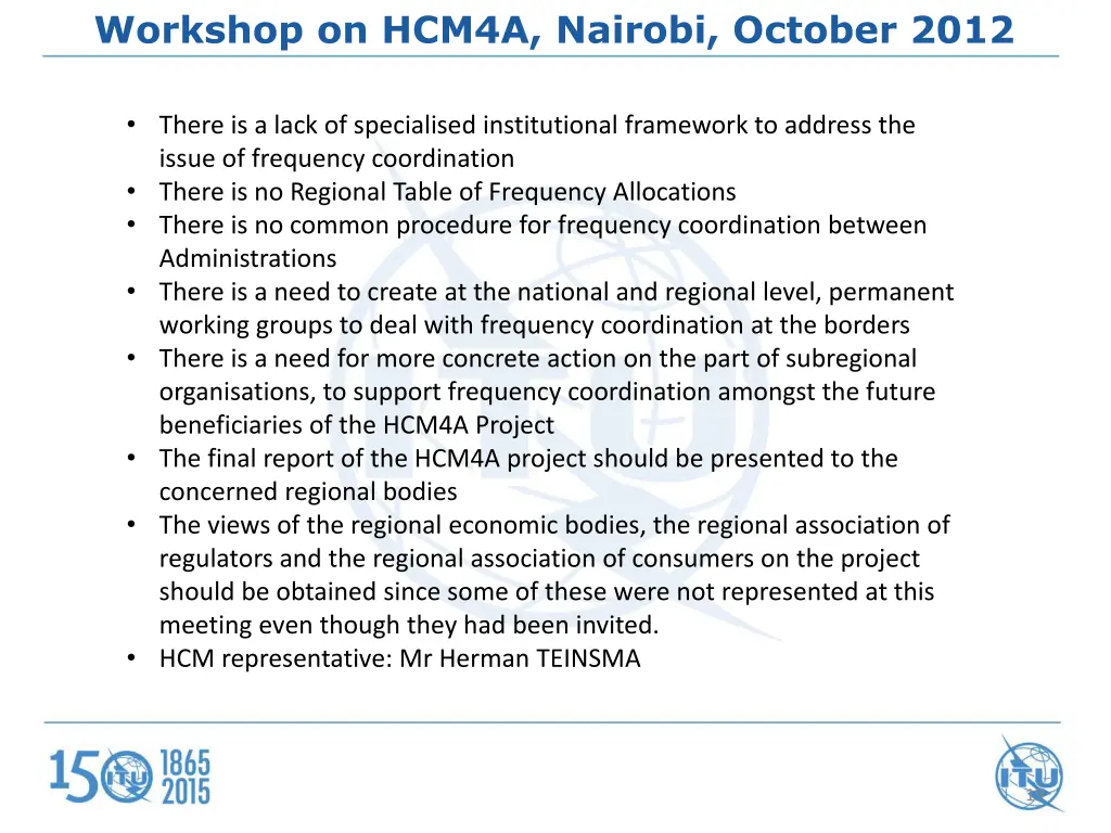 workshop on hcm4a nairobi october 2012