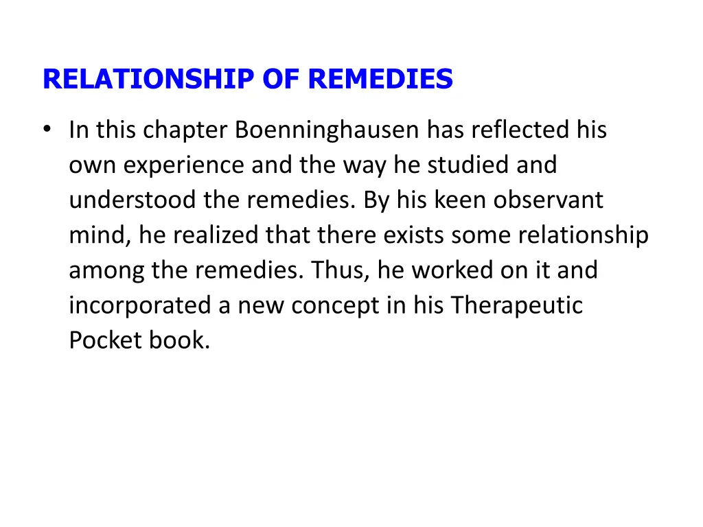 relationship of remedies