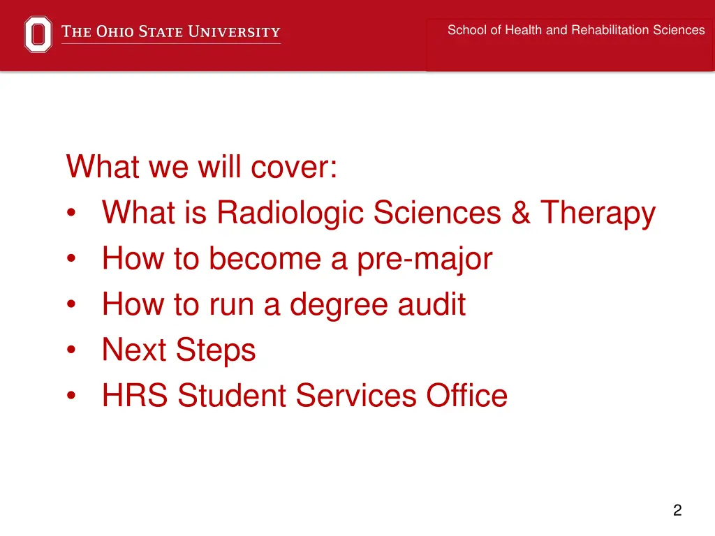 school of health and rehabilitation sciences