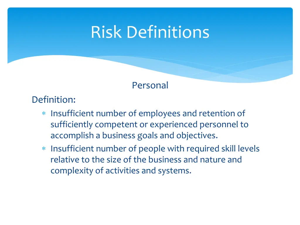risk definitions 1