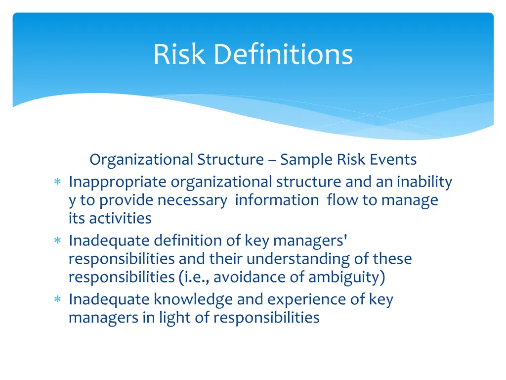 risk definitions 12