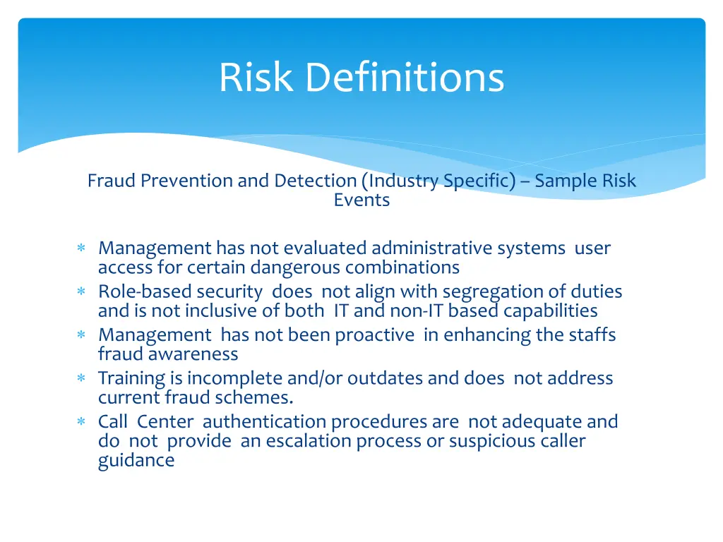 risk definitions 16