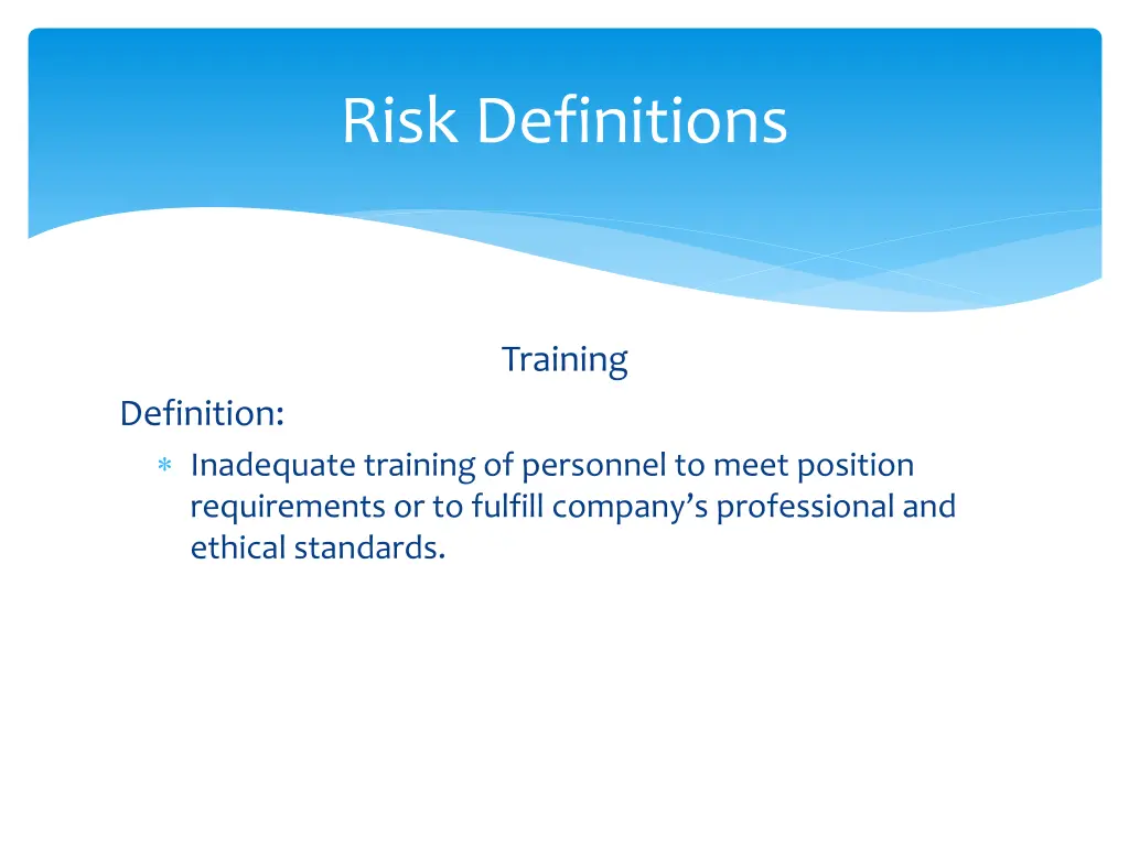 risk definitions 7