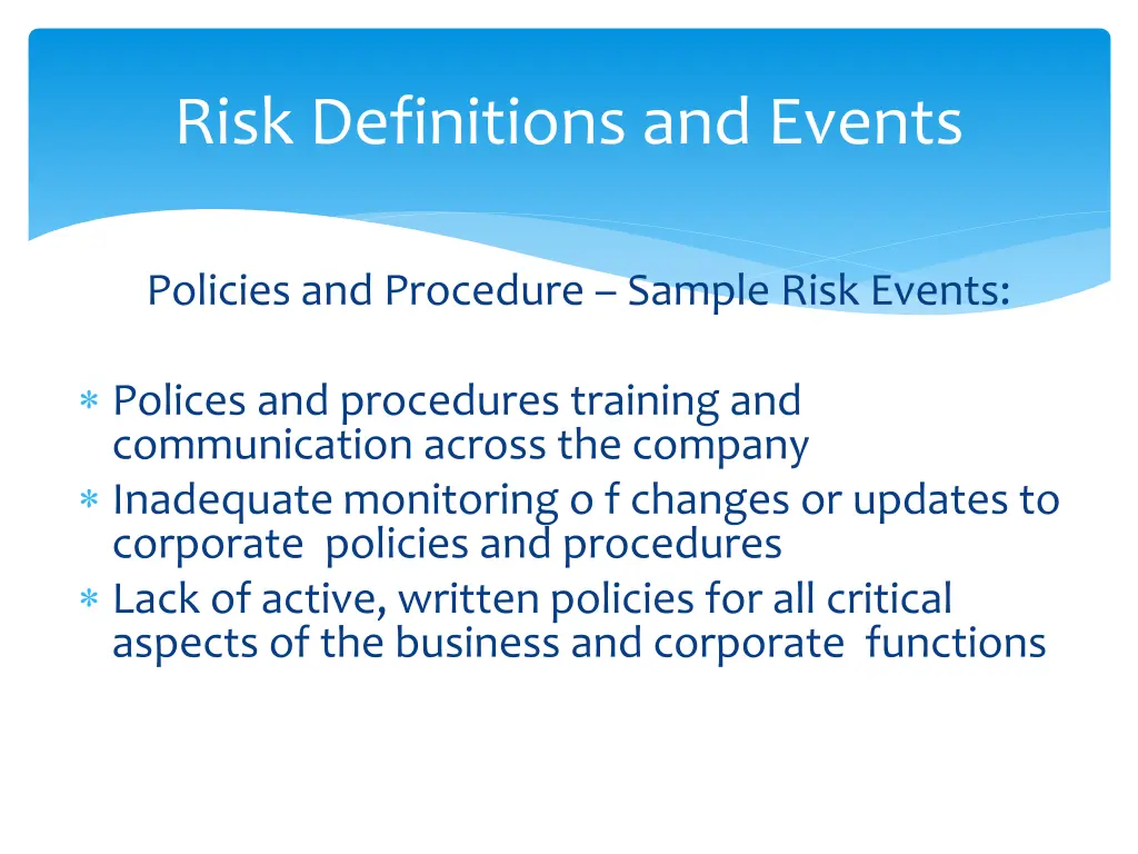 risk definitions and events 2