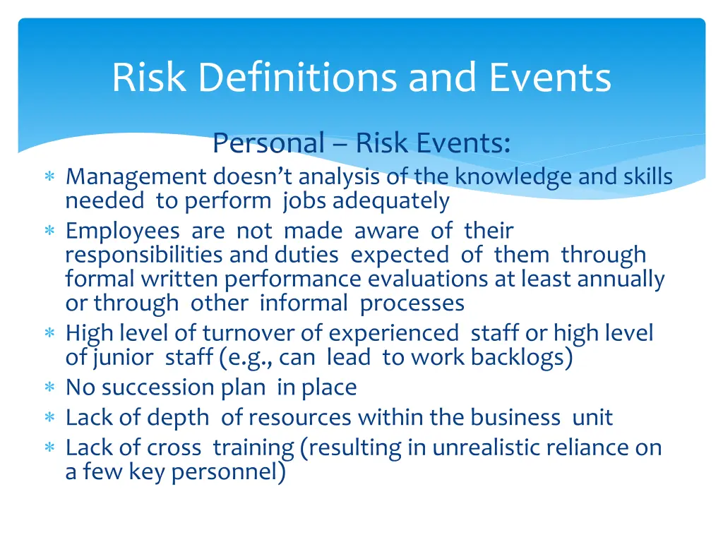 risk definitions and events 6