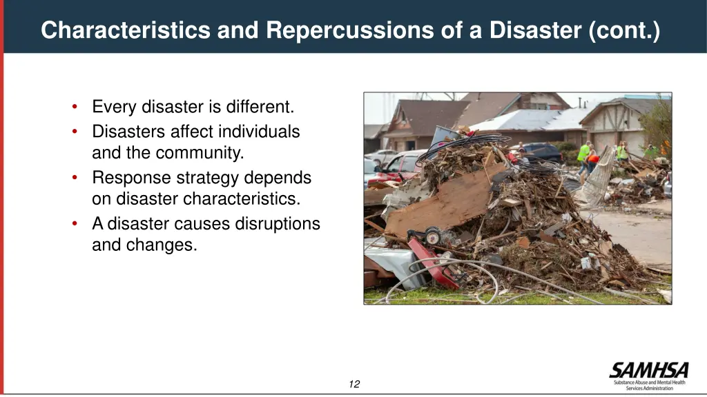 characteristics and repercussions of a disaster 1