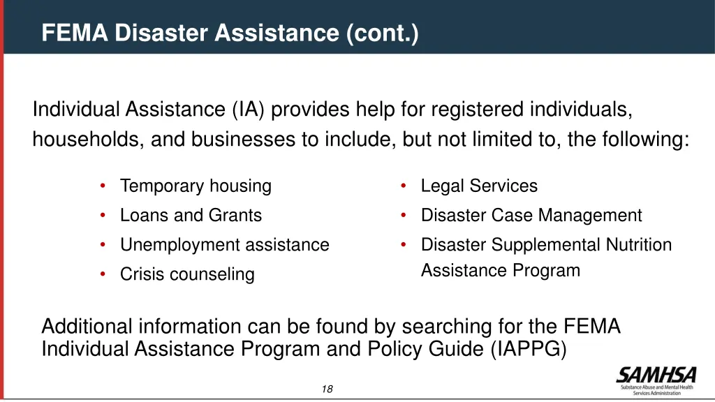 fema disaster assistance cont 2