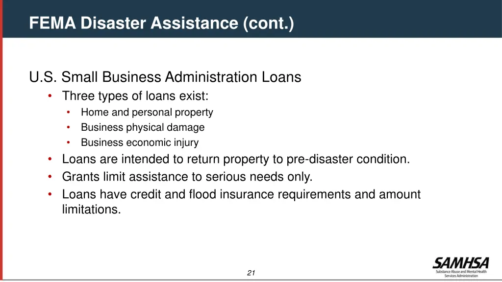 fema disaster assistance cont 5