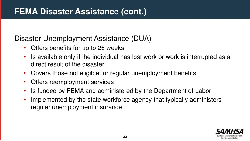 fema disaster assistance cont 6