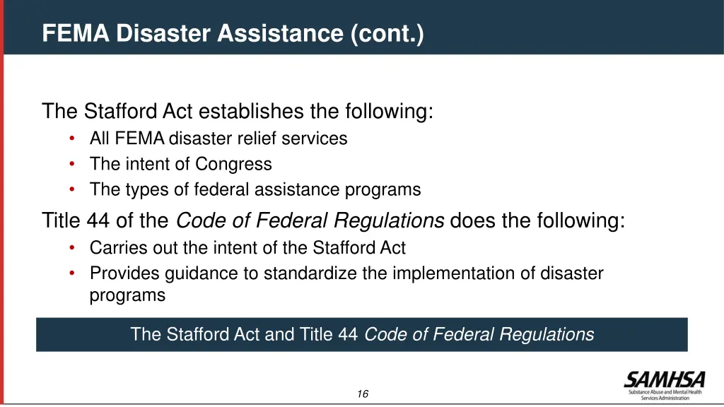 fema disaster assistance cont