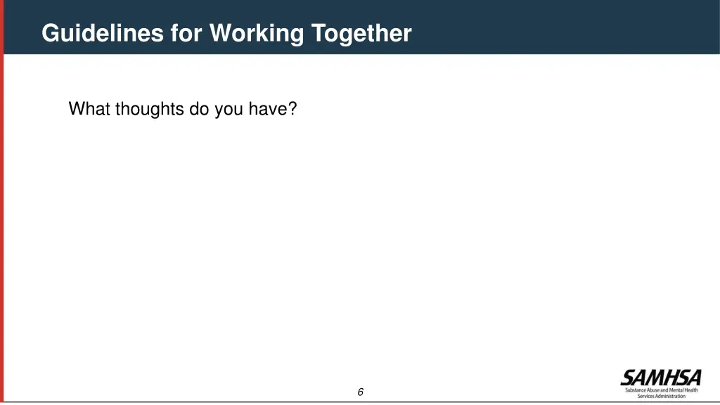 guidelines for working together