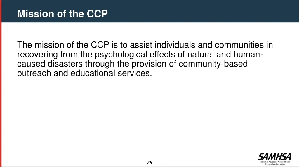 mission of the ccp