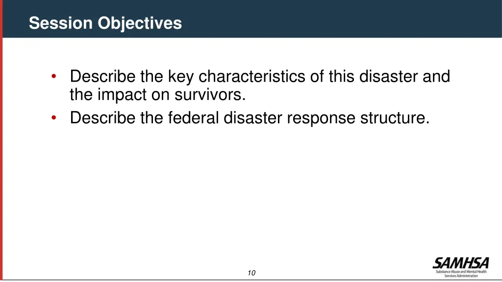 session objectives