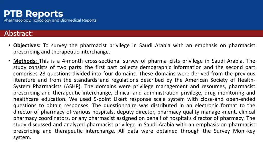 objectives to survey the pharmacist privilege
