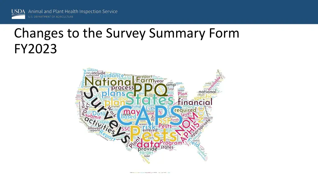changes to the survey summary form fy2023