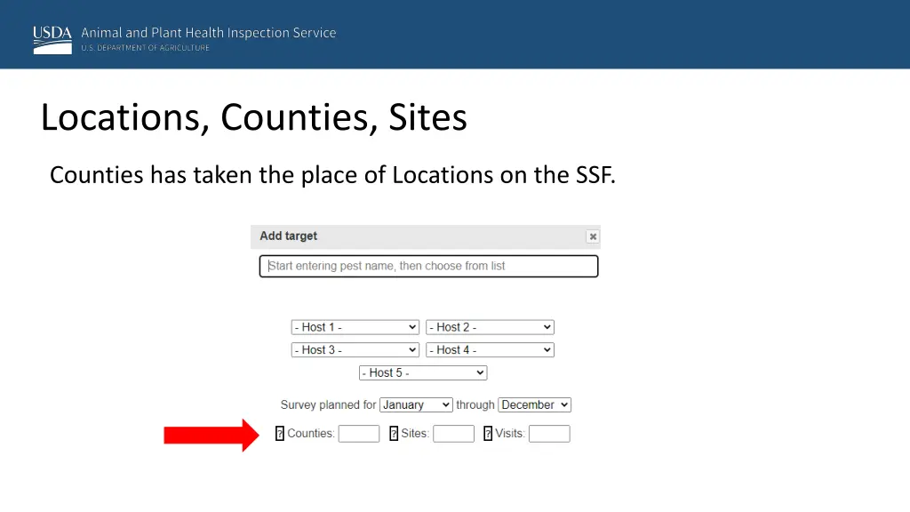locations counties sites