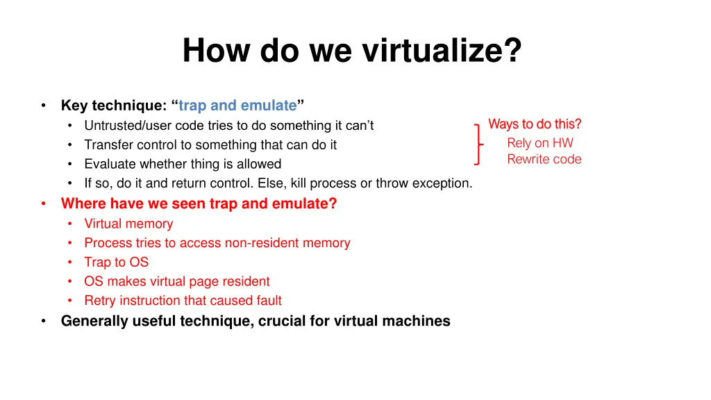how do we virtualize