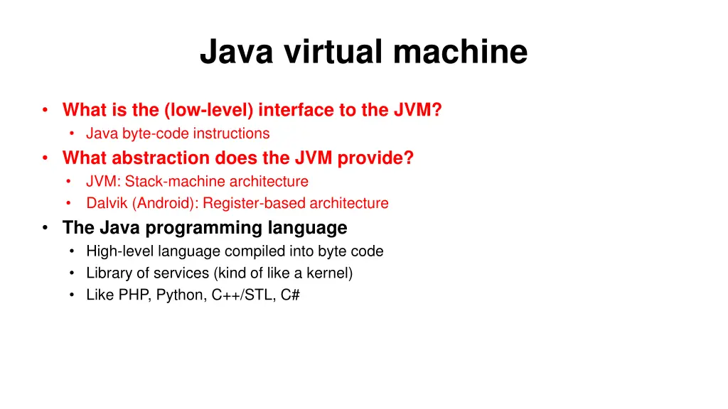 java virtual machine