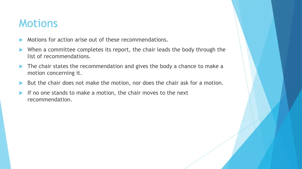 motions