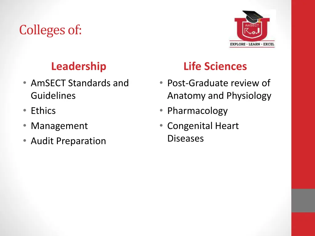 colleges of 1