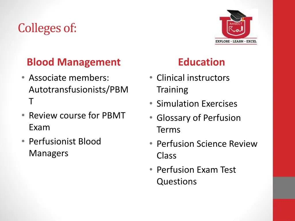 colleges of