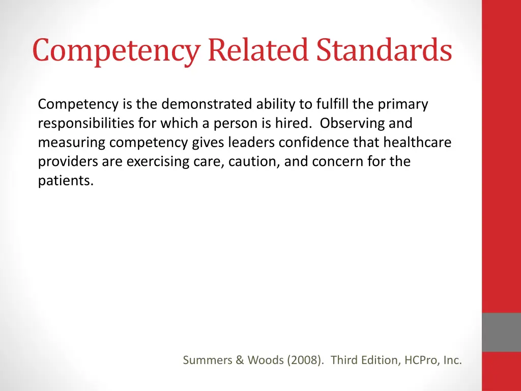 competency related standards