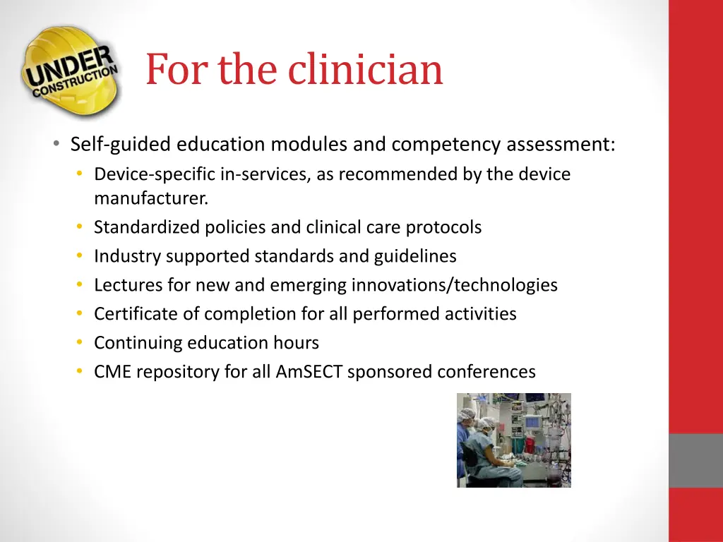 for the clinician