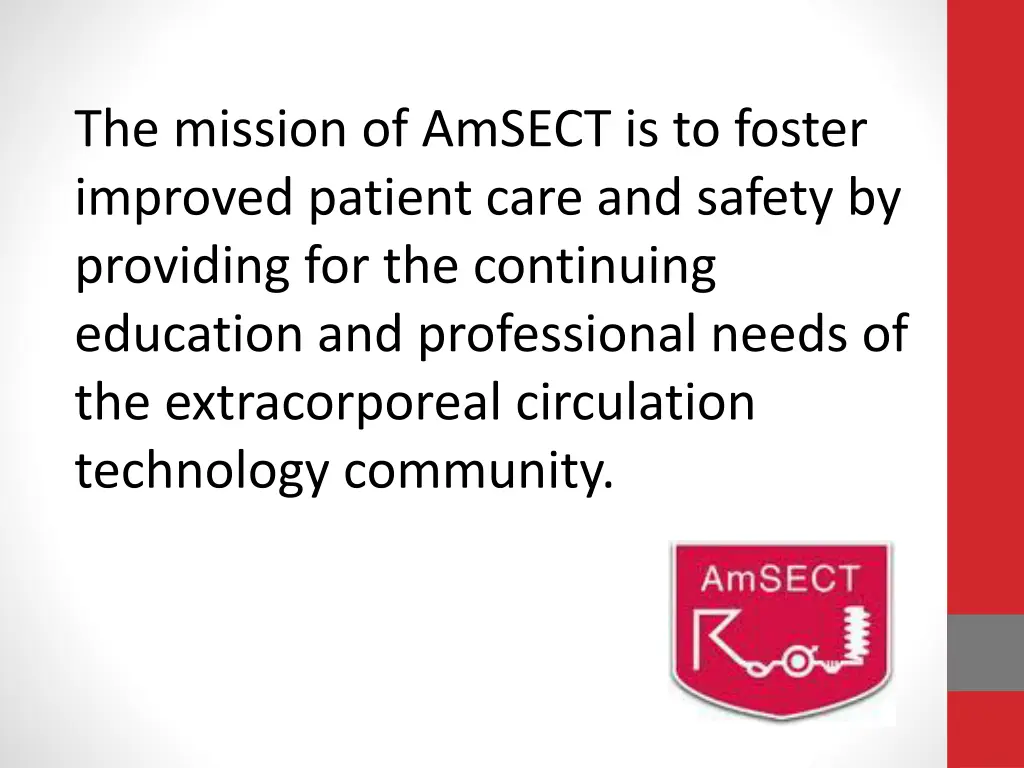the mission of amsect is to foster improved