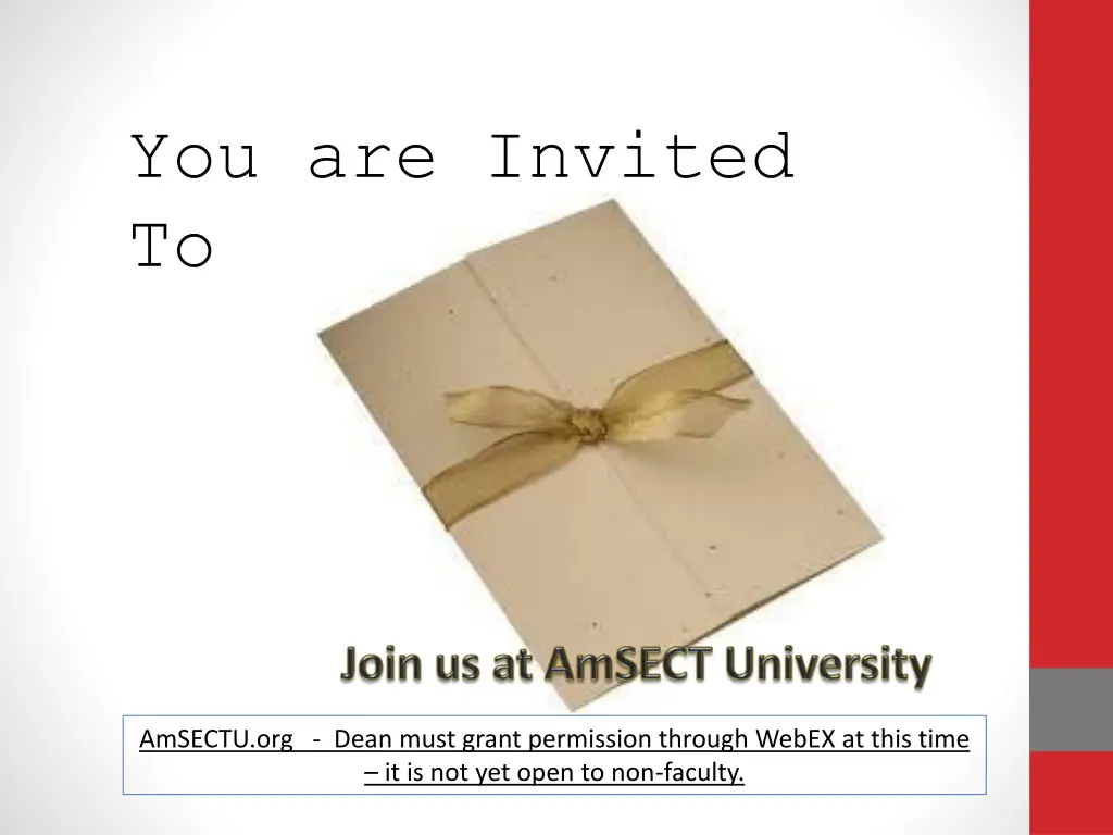 you are invited to