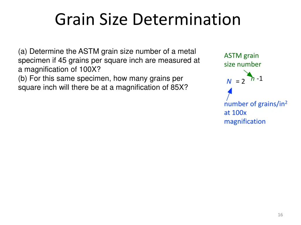grain size determination