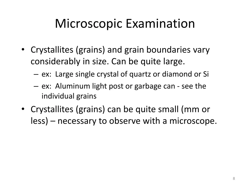 microscopic examination