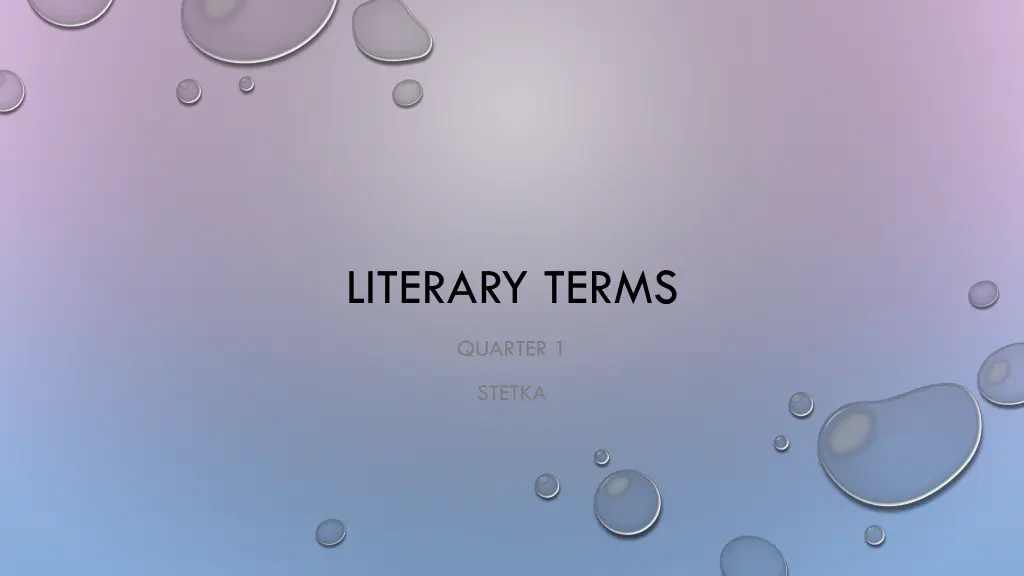 literary terms