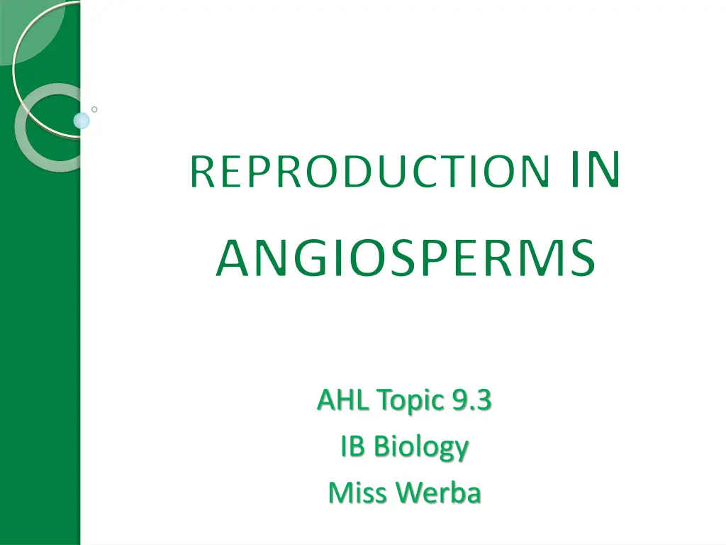 reproduction in angiosperms