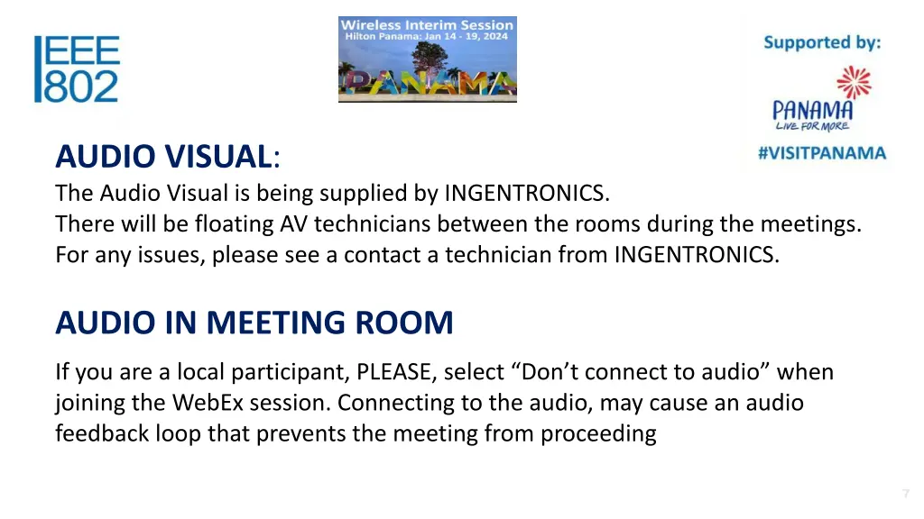 audio visual the audio visual is being supplied