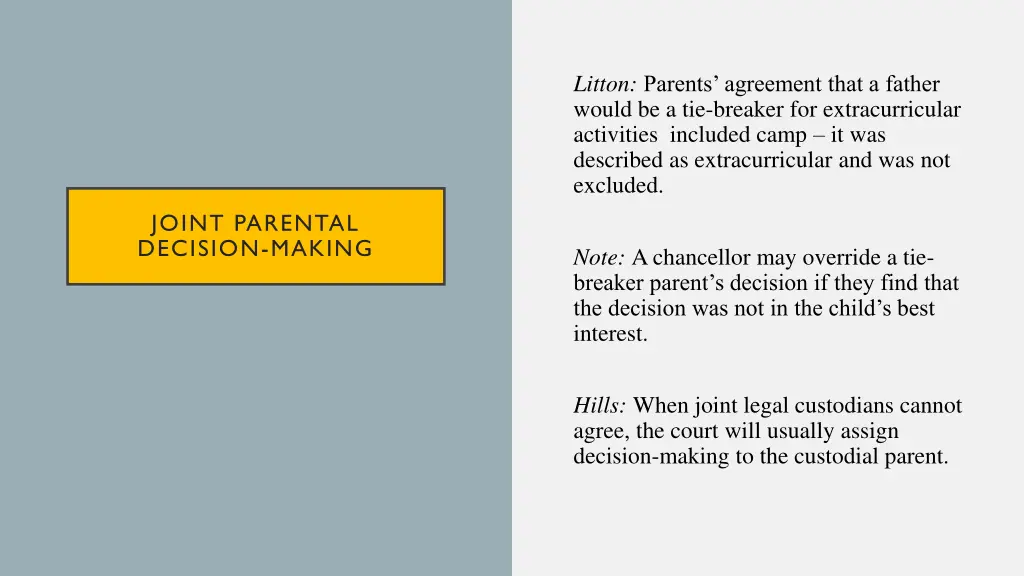 litton parents agreement that a father would