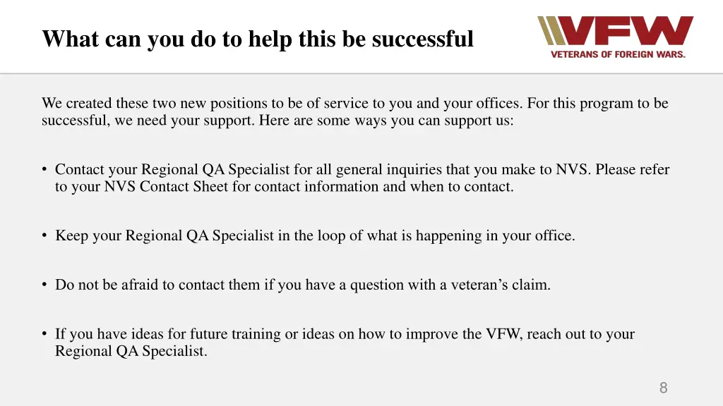 what can you do to help this be successful