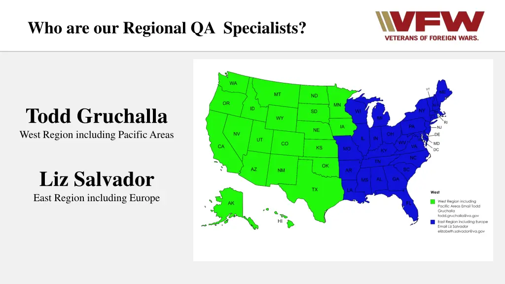 who are our regional qa specialists