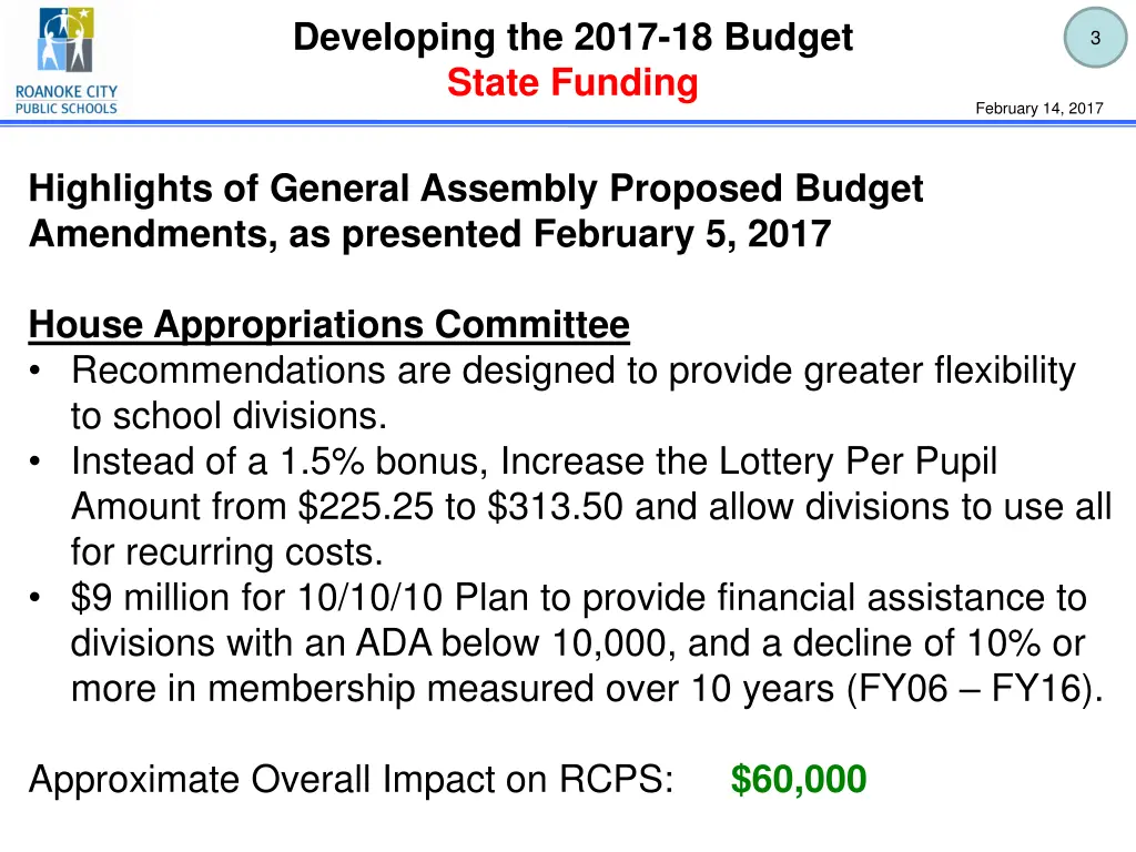 developing the 2017 18 budget state funding 1